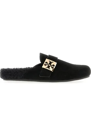 Tory Burch Sko, Dame, Sort, 36 EU, Uld, Hyggelige hjemmesko for ultimativ komfort