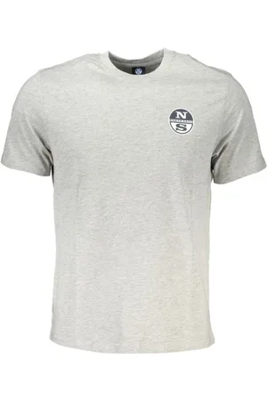 North Sails Top, Herre, Grå, M, Bomuld, Tryk Logo Bomuld T-shirt