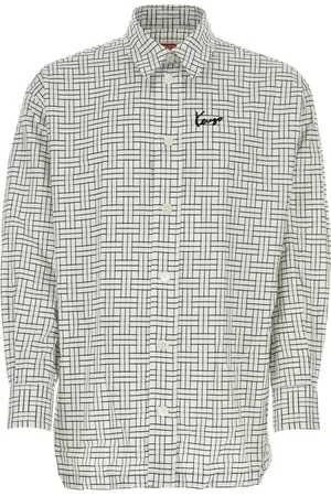 Kenzo Skjorte, Herre, Flerfarvet, S, Bomuld, Oversized Vævet Skjorte
