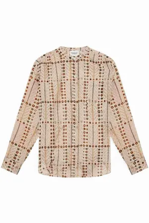 Isabel Marant Bluser & Skjorter, Dame, , S, Uld, Mexika Printed Voile Blouse