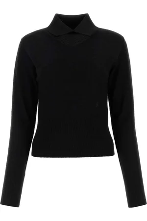 Jil Sander Strik, Dame, Sort, S, Uld, Sort Uldblanding Turtleneck i Sort