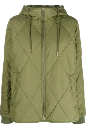 Tommy Hilfiger Jakke, Dame, Grøn, M, Uld, Jakke med snørehætte og vattering