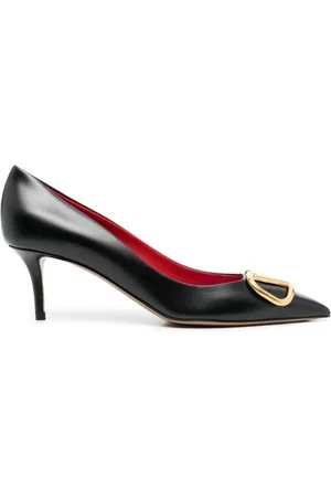 VALENTINO GARAVANI Sko, Dame, Sort, 35 EU, Læder, Sort læder pumps med spids hæl