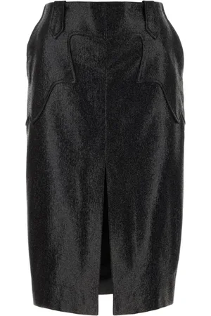 Tom Ford Nederdel, Dame, Sort, XS, Polyester, Gonna Midi Skirt