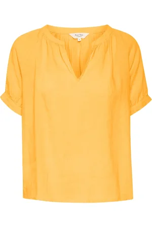 Part Two Bluser & Skjorter, Dame, Gul, XL, Popsypw Bluse