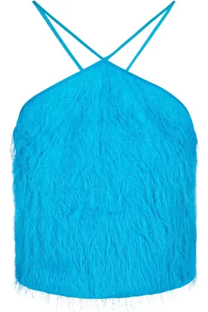 Iceberg Top, Dame, Blå, XL, Cobalt regular fit fluff viskose top