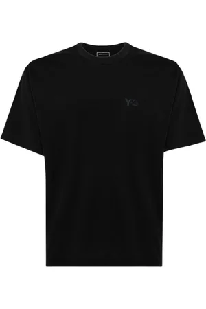 Y-3 Top, Herre, Sort, XS, Bomuld, Ensfarvet T-shirt med Rund Hals