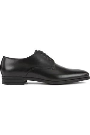 HUGO BOSS Sko, Herre, Sort, 44 1/2 EU, Læder, Kensington Derb Business Sko