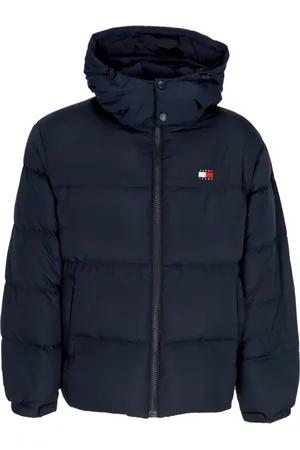 Tommy Hilfiger Jakke, Herre, Blå, M, Uld, Dark Night Navy Down Jacket Puffer