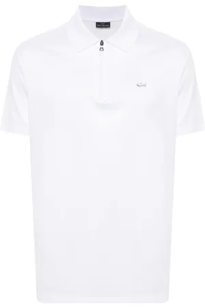 Paul & Shark Top, Herre, Hvid, M, Bomuld, Strikket poloshirt