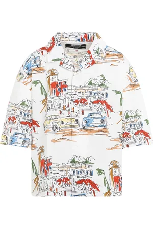 Jacquemus Skjorte, Herre, Flerfarvet, S, Bomuld, Capri Graphic Shirt