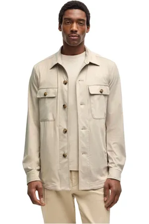 HUGO BOSS Jakke, Herre, , 2XL, Polyester, Stretch Fabric Shirt Jacket