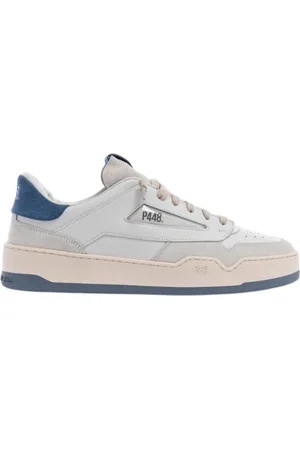 P448 Sko, Herre, Hvid, 43 EU, Læder, Hvide Læder Sneakers