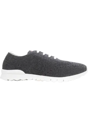 Kiton Sko, Herre, Grå, 42 EU, Cashmere, Vævet Sneaker med Udtagelig Indersål