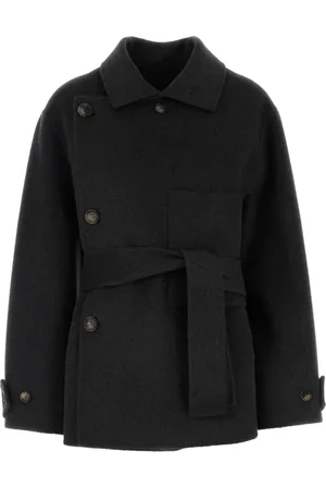 Serafini Frakke, Dame, Grå, S, Uld, Charcoal Uldfrakke