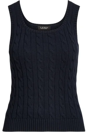 Ralph Lauren Strik, Dame, Blå, S, Ærmeløs Pullover