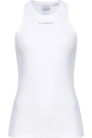 Pinko Top, Dame, Hvid, M, Bomuld, Sleeveless Tank Top