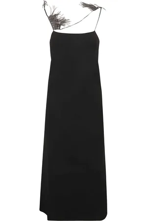 Jil Sander Kjole, Dame, Sort, 2XS, Polyester, Elegant Sort Maxikjole