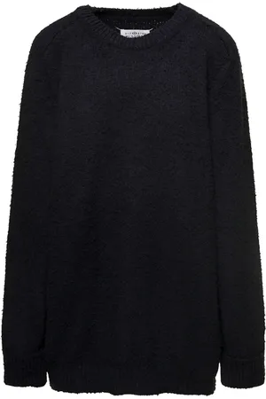 Maison Margiela Strik, Dame, Sort, XS, Bomuld, Sort Sweater med Stil
