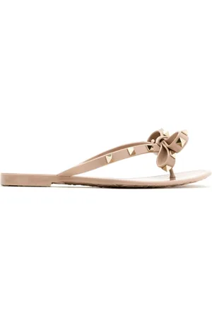 VALENTINO GARAVANI Sko, Dame, Lyserød, 35 EU, Uld, Rockstud Thong Sandaler