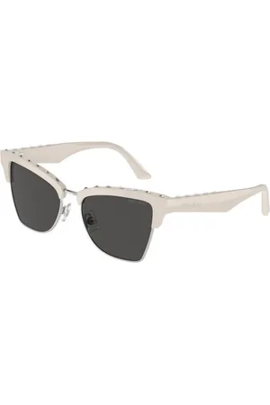 Jimmy Choo Tilbehør, unisex, Hvid, 54 MM, Uld, Stilfulde solbriller