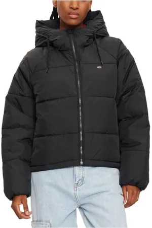 Tommy Hilfiger Jakke, Dame, Sort, XS, Uld, Sort Puffer Jakke