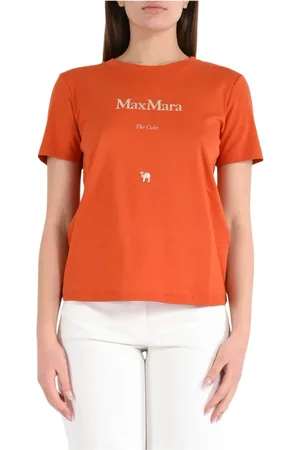 Max Mara Top, Dame, , L, Bomuld, Stille Model Bomuld T-shirt med Prints