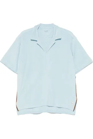 Paul Smith Top, Herre, Blå, XL, Blå Polo Skjorte Korte Ærmer