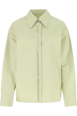 Jil Sander Bluser & Skjorter, Dame, Grøn, 3XS, Bomuld, Oversize Poplin Skjorte