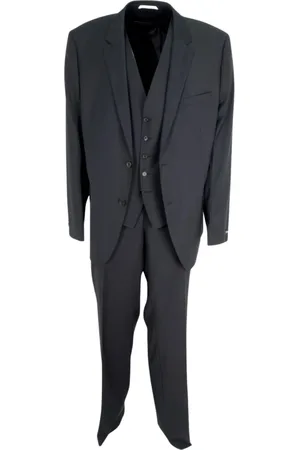 HUGO BOSS Jakkesæt, Herre, Sort, 3XL, Uld, Kjole med Gile Fitcocolor Regular