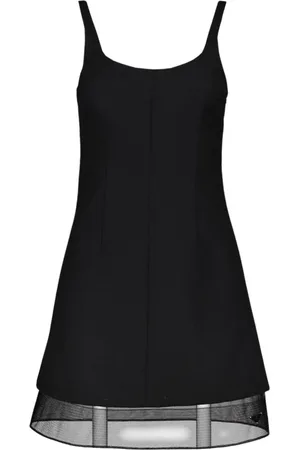 Prada Kjole, Dame, Sort, XS, Uld, Kort, A-formet kjole med tynde stropper