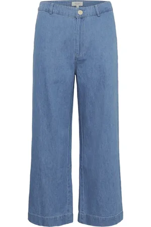 Part Two Jeans, Dame, Blå, 2XS, Denim, Blå Denim Bukser med Lige Ben