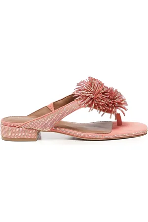 Kurt Geiger Sko, Dame, Lyserød, 41 EU, Krystal Fersken Ruskind Sandaler