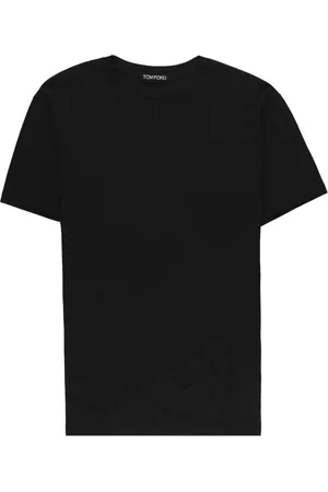 Tom Ford Top, Herre, Sort, 2XL, Bomuld, Sort bomulds T-shirt med rund hals