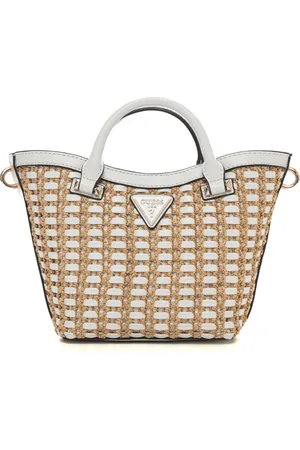 Guess Taske, Dame, , ONE SIZE, Uld, Raffia taske med knaplukning