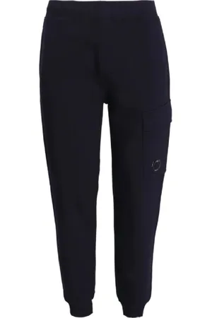 C.P. Company Bukser, Herre, Blå, M, Diagonal Raised Fleece Lens Sweatpants