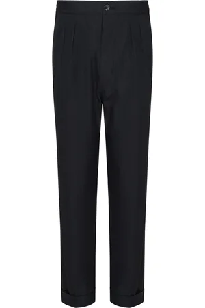 Tom Ford Bukser, Herre, Sort, W36, Bomuld, Sort Plisserede Bukser