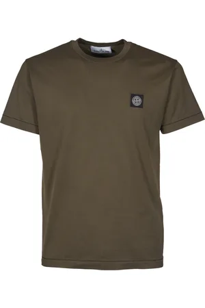 Stone Island Top, Herre, Grøn, L, Bomuld, Grøn Bomuldsjersey Kortærmet T-shirt