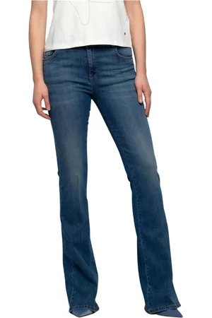 Kocca Jeans, Dame, Blå, W28, Bomuld, Højtaljede Flare Jeans