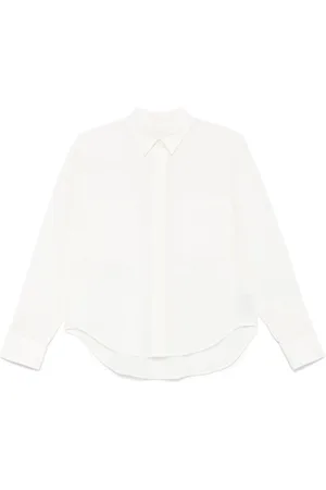 Calvin Klein Bluser & Skjorter, Dame, Hvid, M, Hvid Skjorte med Knappelukning