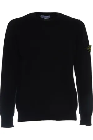 Stone Island Strik, Herre, Sort, M, Bomuld, Crew Neck Sweater