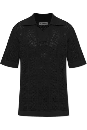 Jil Sander Top, Herre, Sort, XL, Bomuld, Strikket polo