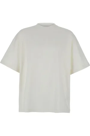 Jil Sander Top, Herre, Hvid, S, Bomuld, Logo Print Bomulds T-Shirt