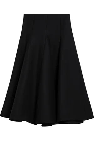 VALENTINO GARAVANI Nederdel, Dame, Sort, XS, Uld, Plisseret Midi-nederdel
