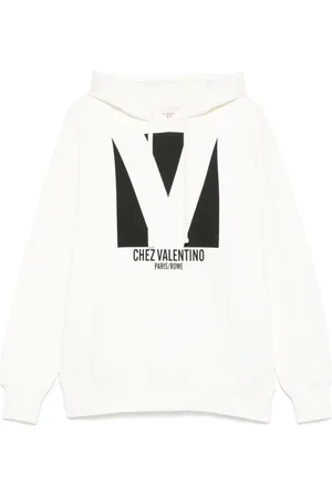 VALENTINO GARAVANI Sweathshirts & Hoodies, Dame, Hvid, XS, Bomuld, Hættetrøje med snøre
