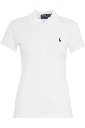 Ralph Lauren Top, Dame, Hvid, L, Bomuld, Polo Shirt