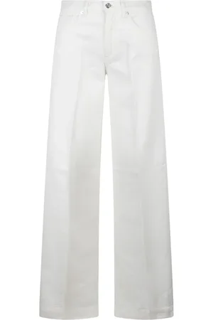 Nine In The Morning Jeans, Dame, Hvid, W28, Bomuld, Wide Leg Palazzo Jeans i bomuldsdenim
