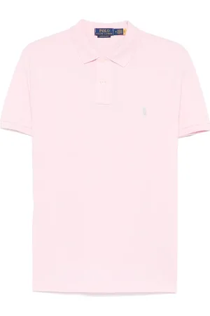 Ralph Lauren Top, Herre, Lyserød, XL, Bomuld, Custom Slim Fit Bomulds Mesh Polo