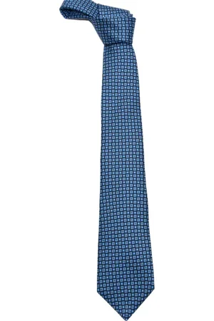 Kiton Tilbehør, Herre, Blå, ONE SIZE, Geometrisk Slips
