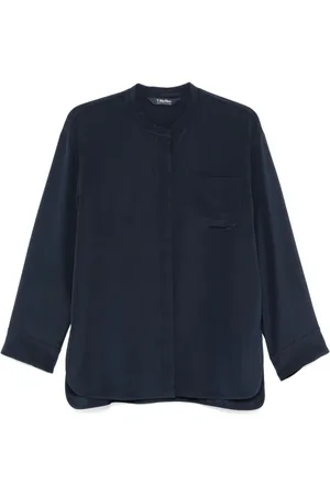 Max Mara Bluser & Skjorter, Dame, Blå, XL, Uld, Stilfulde Skjorter Kollektion